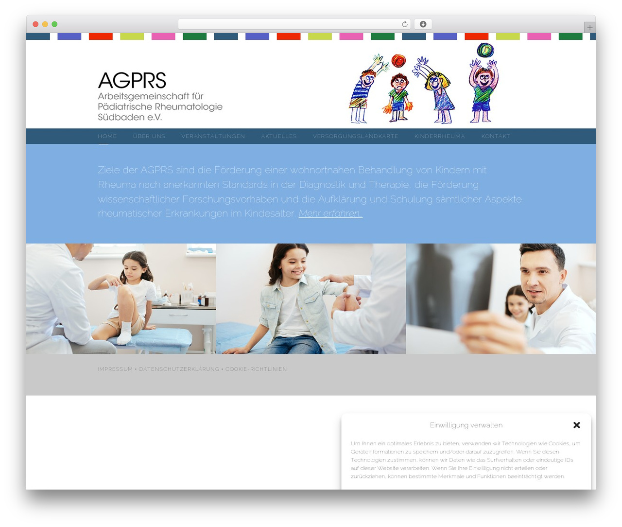 Kleanity WordPress theme - kinder-rheuma.org
