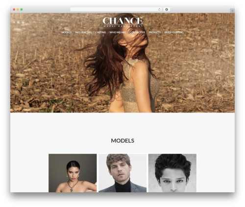 Nextop WordPress theme - chancemodelmanagement.com