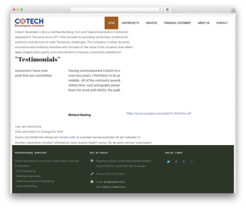 WordPress theme Creativo Theme - cotech.co.tz