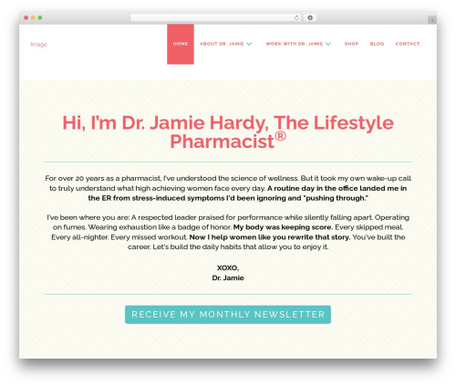 WordPress theme Pro - drjamiehardy.com