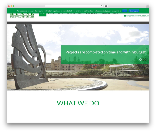 cherry WordPress theme design - ruaneconstruction.co.uk