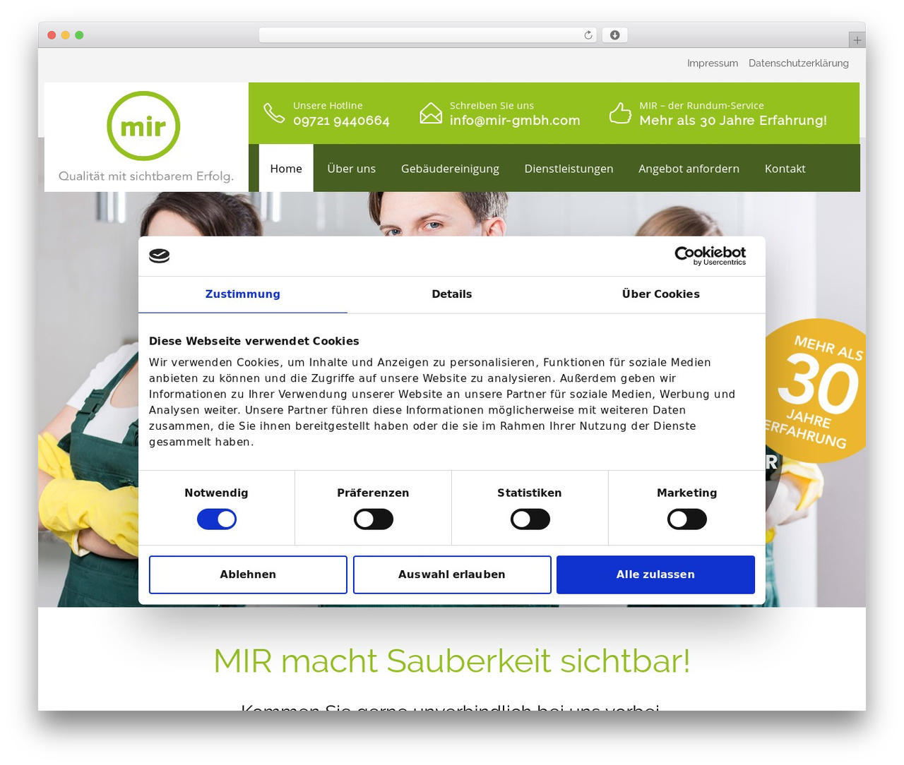 Cleanco WordPress theme - mir-gmbh.com