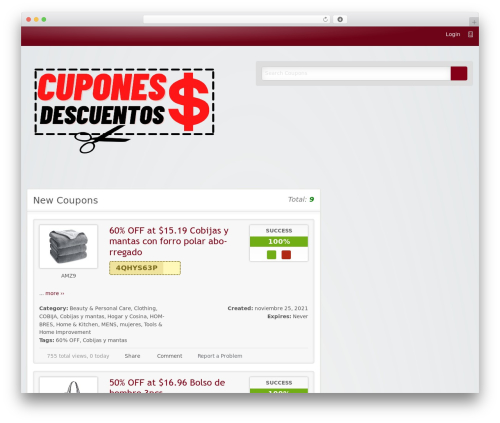 Clipper WordPress theme - descuentos247.com