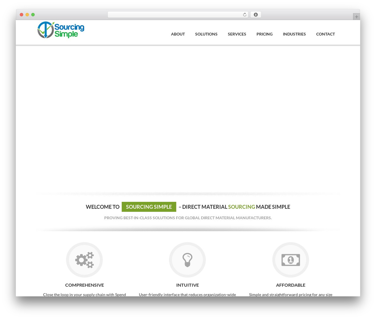 Delicate WordPress theme - sourcingsimple.com
