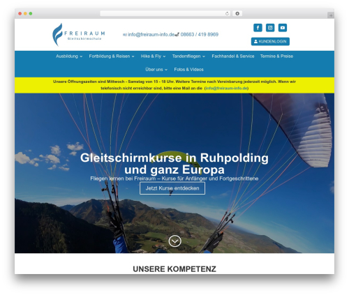 Divi WordPress theme - freirauminfo.de