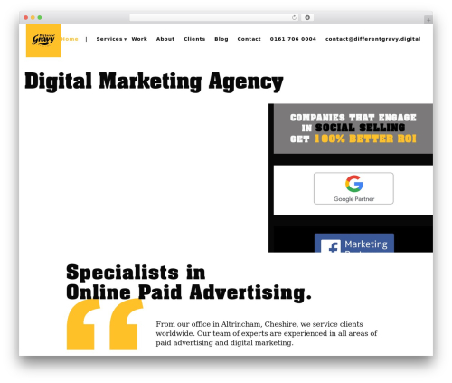 Eight Degree WP theme - differentgravydigital.co.uk