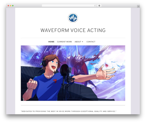 Hammer WordPress theme - waveformvoiceacting.com
