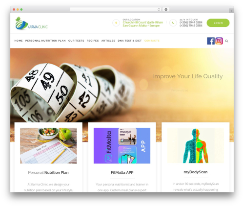 Nutritia food WordPress theme - karma-clinic.com