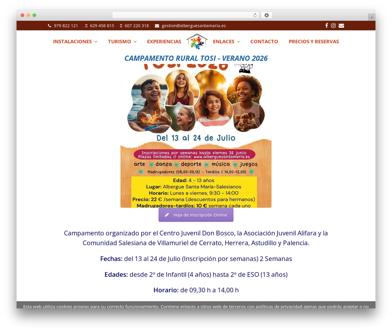 Total WordPress theme - alberguesantamaria.es