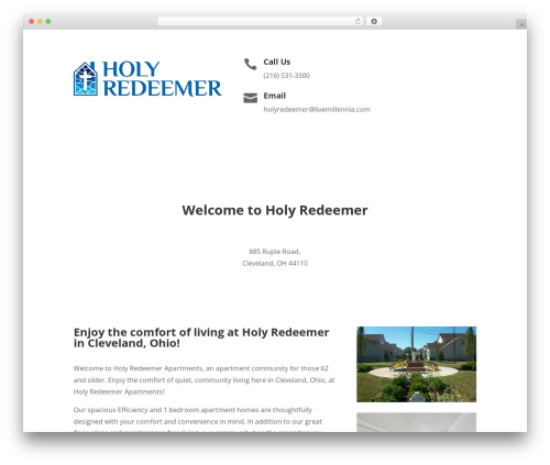 Millennia footer info WordPress plugin - holyredeemerapts.com
