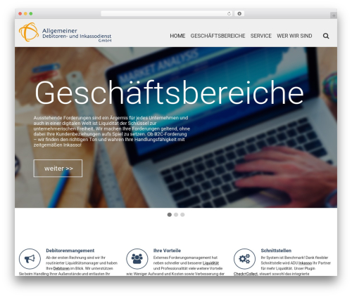 Cherry Framework theme WordPress - inkassounternehmen.de