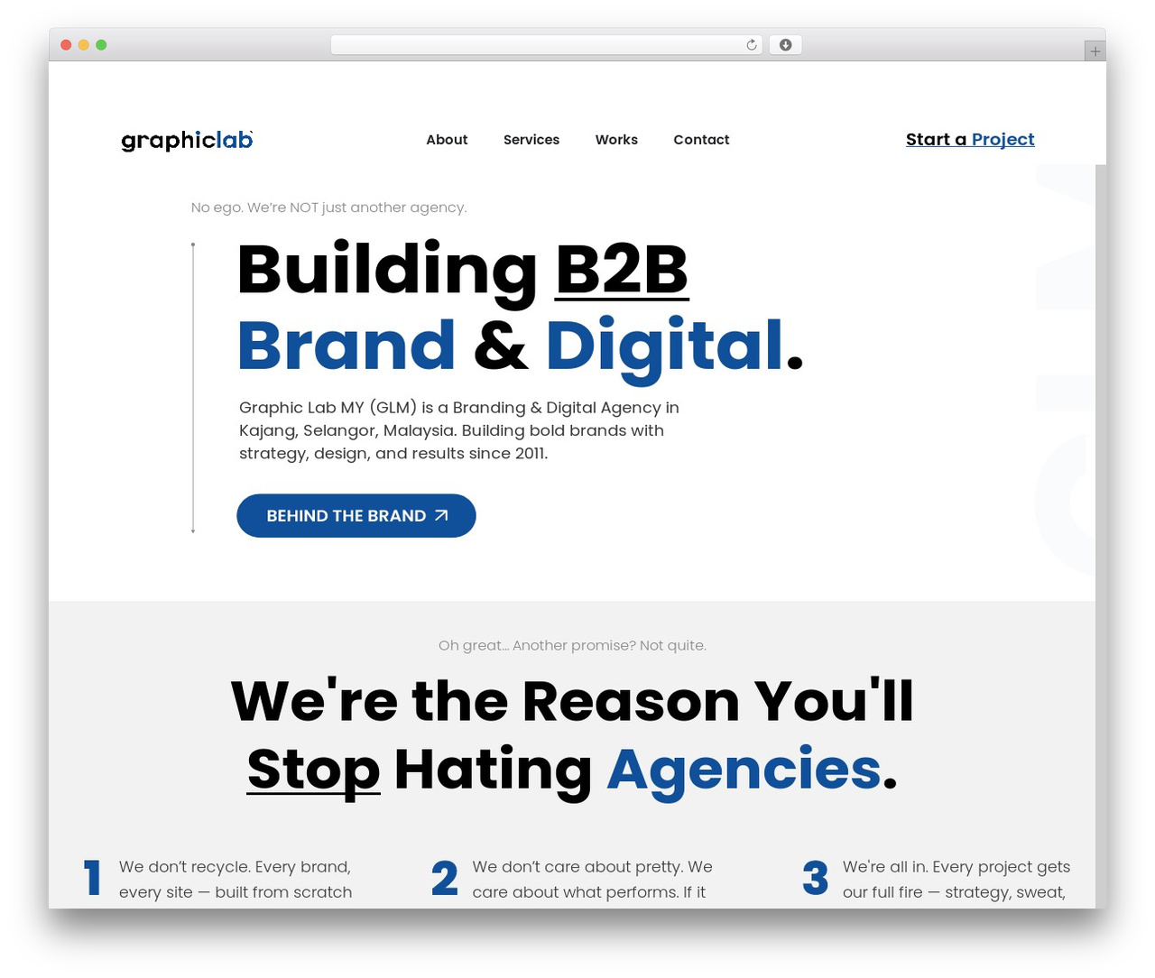 Minimalist WordPress theme - graphiclab.my