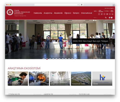 İYTE Web Theme WordPress theme - iyte.edu.tr