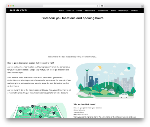 Listingpro WordPress theme design - nearmehours.com
