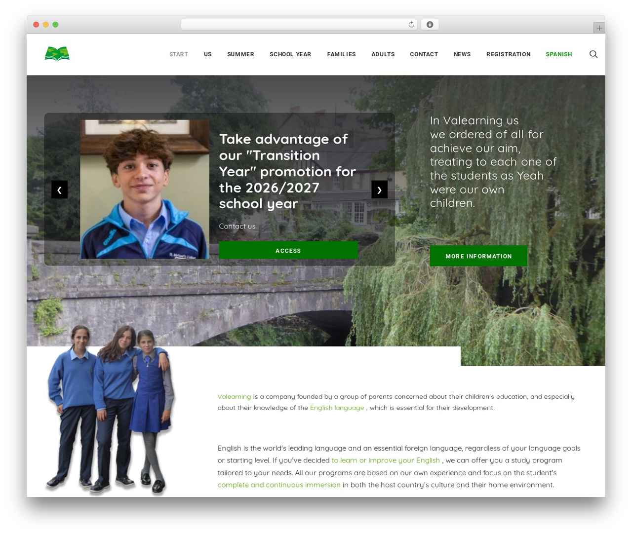Uncode WordPress theme - valearning.es