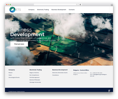 WordPress website theme ETS - energytradingsystem.net