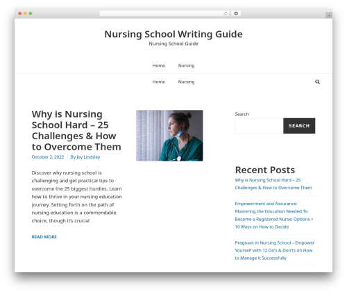 WordPress website template Manta - nursingschoolsu.com