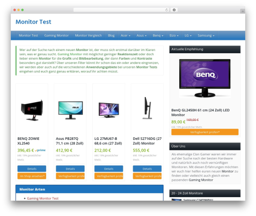 Affiliatetheme amazon WordPress plugin - monitortest24.de