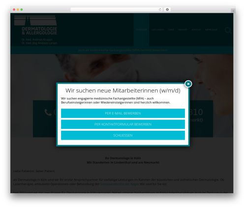 Cherry parallax WordPress plugin - haut-facharzt.de