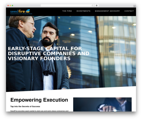Corzo WordPress theme - seedfireventure.com