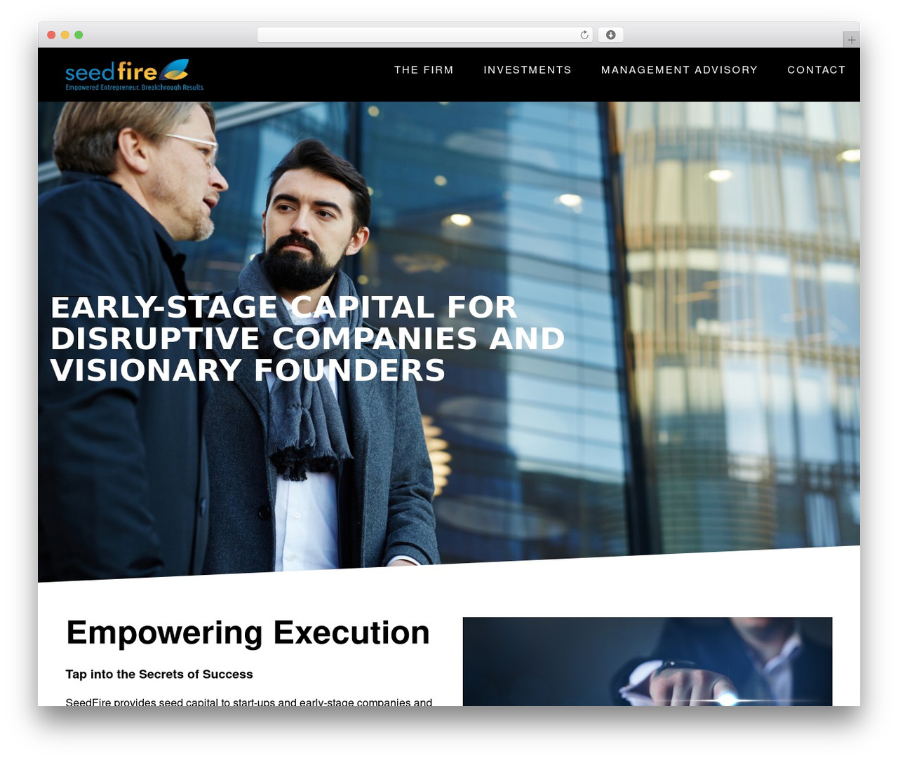 Corzo WordPress theme - seedfireventure.com
