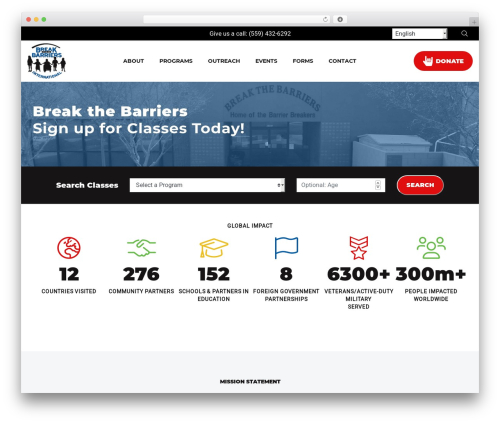 Digital Attic WordPress theme design - breakthebarriers.org