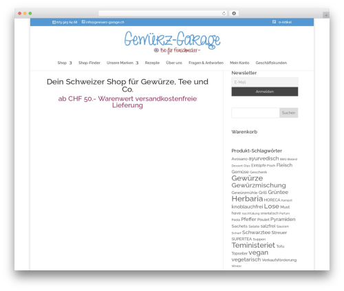 B2b market WordPress plugin - gewuerz-garage.ch