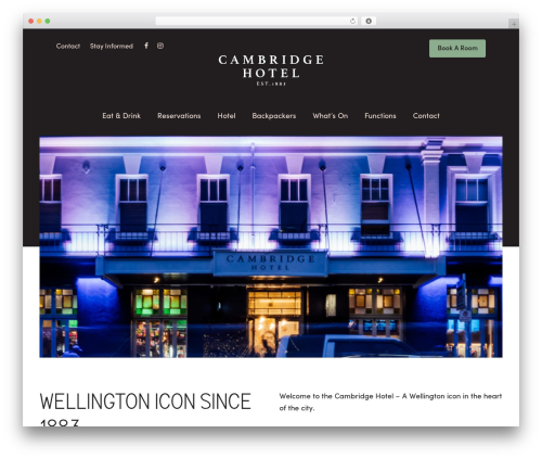 Frank WordPress hotel theme - cambridgehotel.co.nz