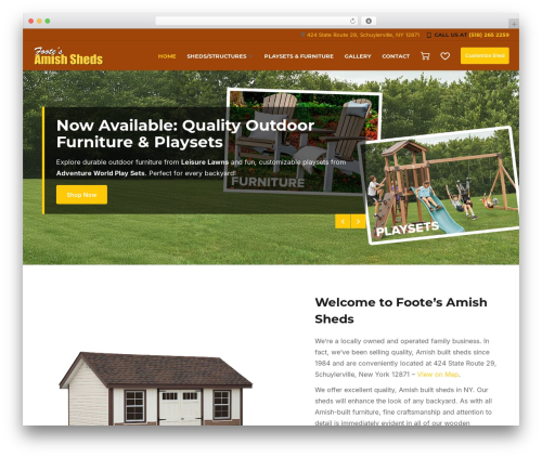 Seadev WordPress theme - footessheds.com