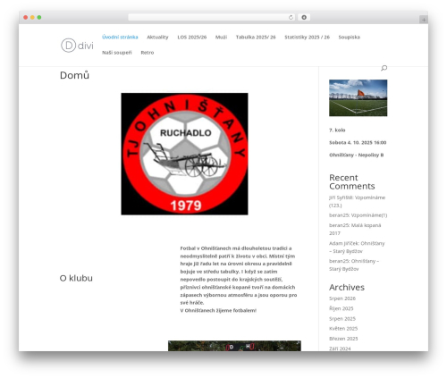 WordPress theme Divi - tjohnistany.tode.cz