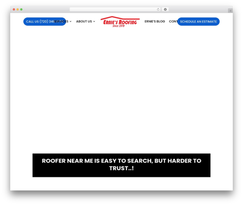 Divi WordPress theme - erniesroofing.com