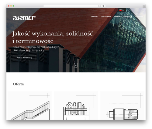Redfish theme WordPress - parmet.pl