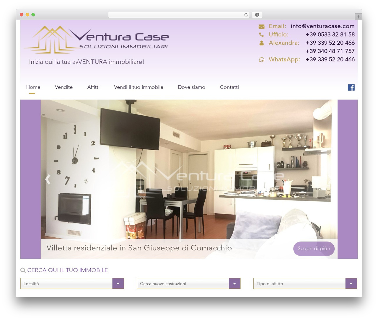 Responsive WordPress theme - venturacase.com