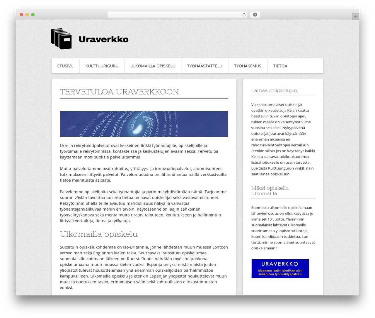 WordPress theme Contango - uraverkko.net