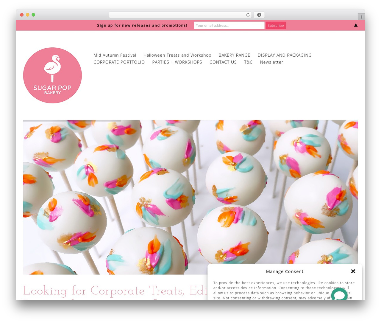 WordPress theme FlatFolio - sugarpopbakery.com