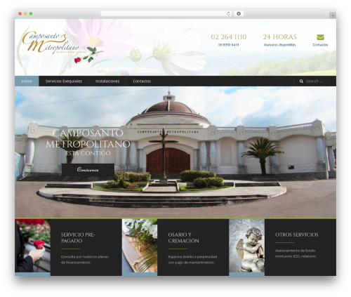 WordPress theme Memorial - camposantometropolitano.ec