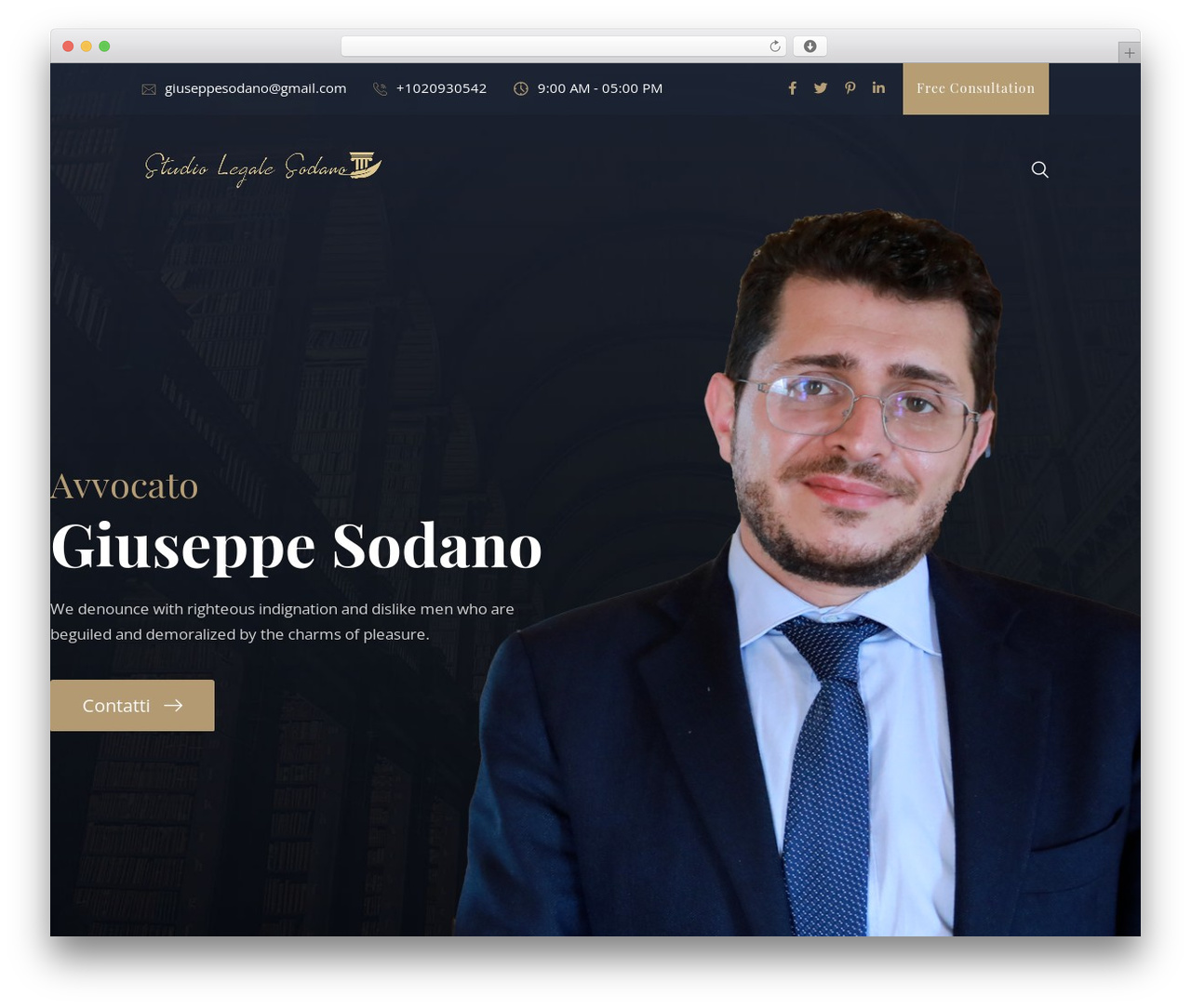 Advokat theme WordPress - studiolegalesodano.com Advokat theme WordPress - studiolegalesodano.com