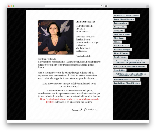 Blocco WordPress theme - maudkristen.com