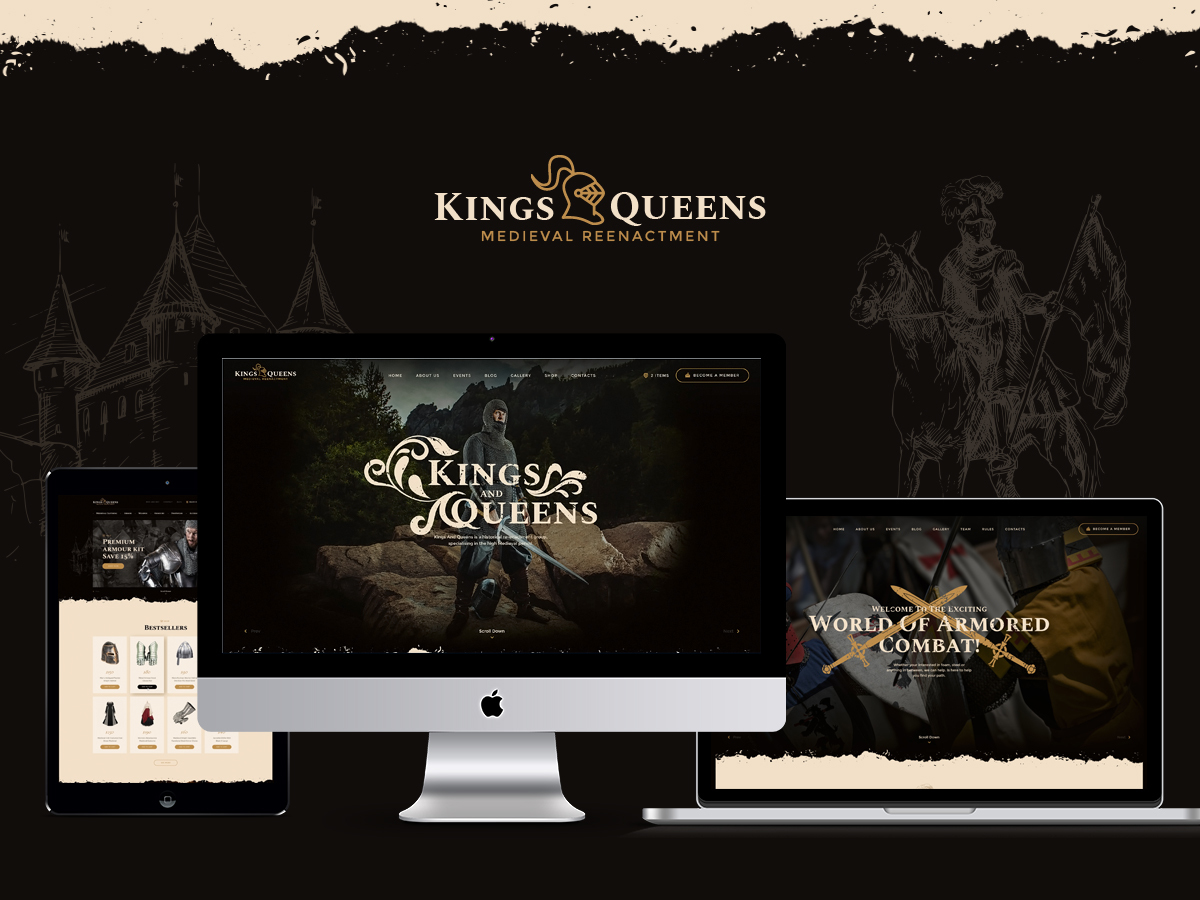 Kings theme. Art & Culture WORDPRESS Theme. Kings & Queens.