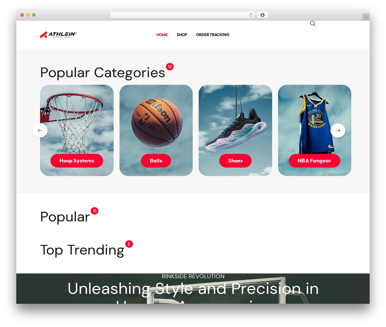 Natsy WP theme - athleinsportinggoods.com