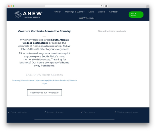 The7 WordPress theme - anewhotels.com