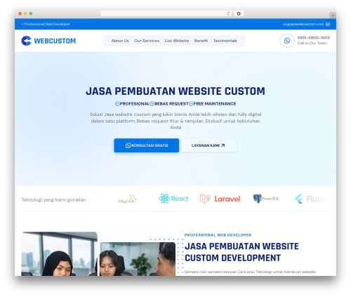 WordPress theme Jaster Basic - jasawebcustom.com