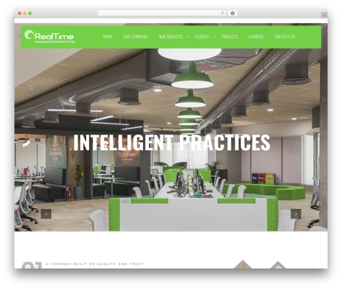 Arczone WordPress page theme - realtimeinfra.com