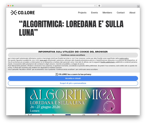 Bluhen WordPress theme - www.collettivoloredana.com