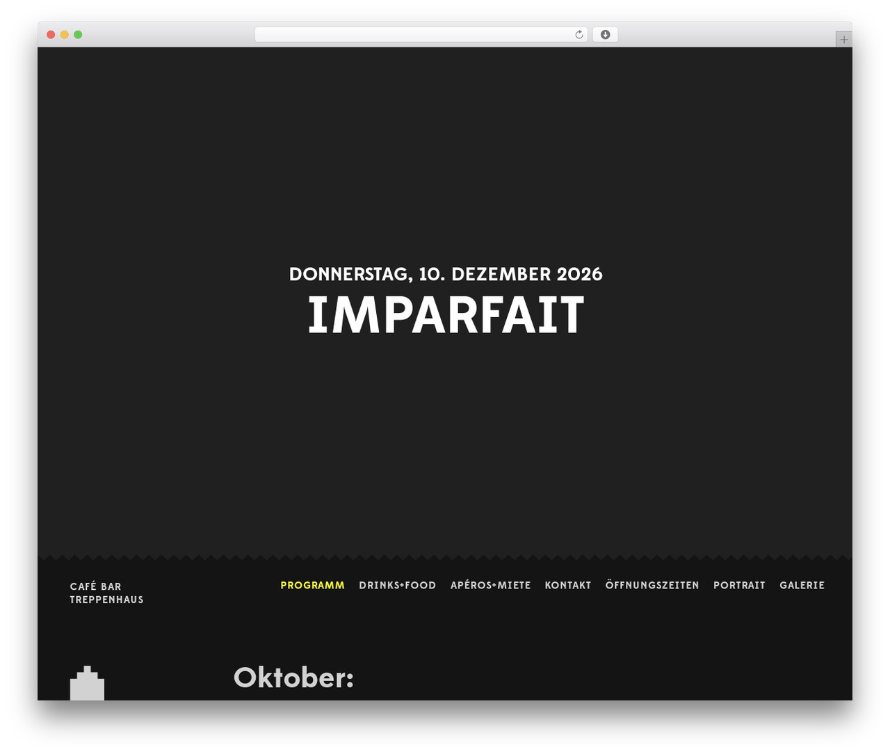 Café Bar WordPress theme - treppenhaus.ch