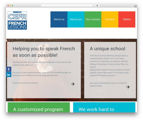 Cherry Framework WordPress theme - cefr.be
