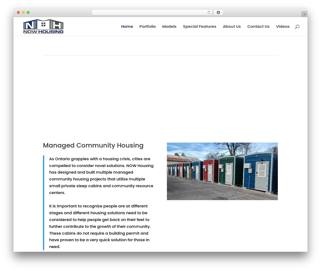 Divi WordPress theme design - nowhousing.com