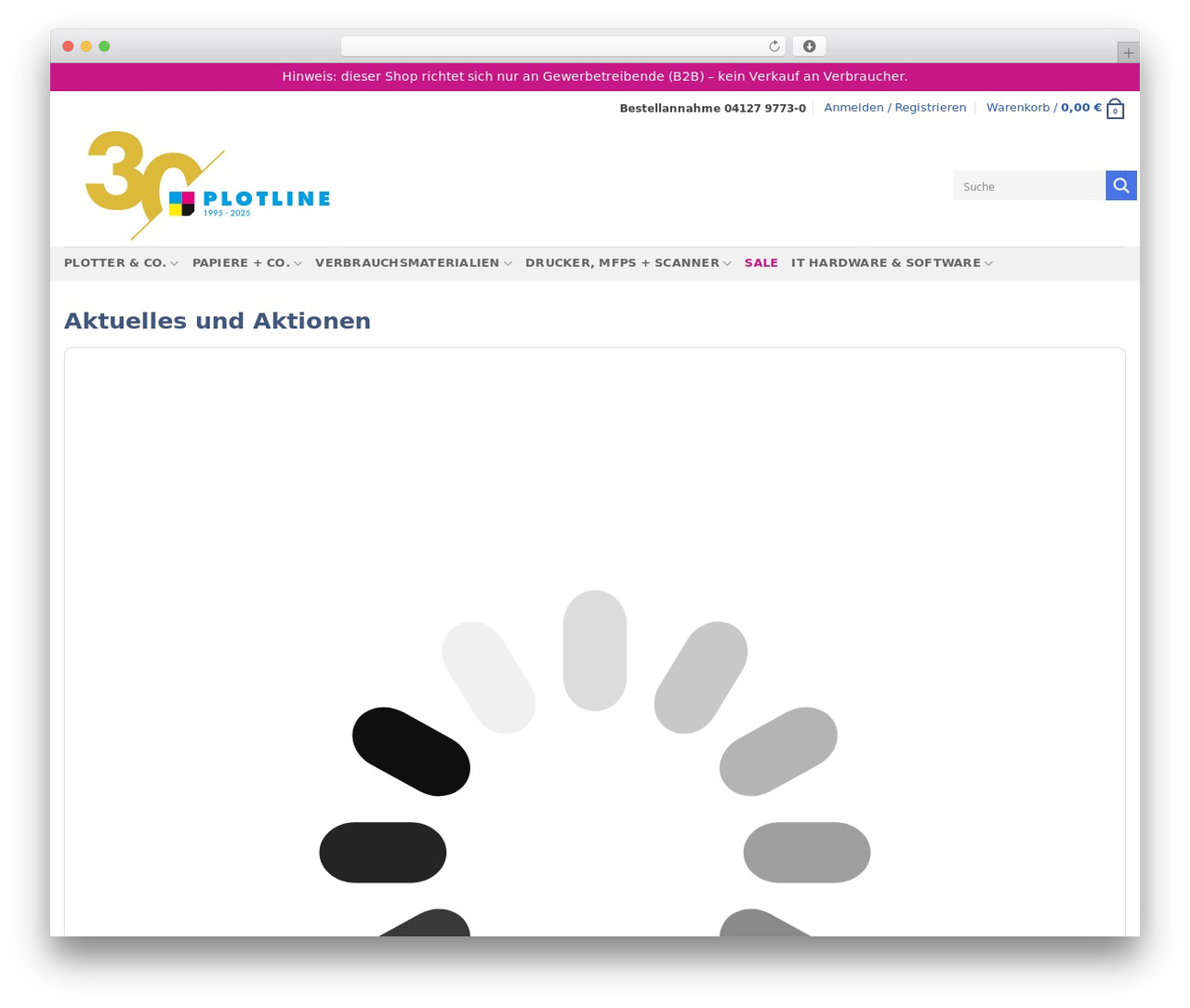 Flatsome WordPress theme - plotline-supplies.de
