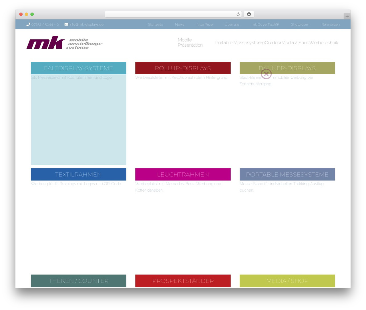 Impreza WordPress theme - mk-displays.de