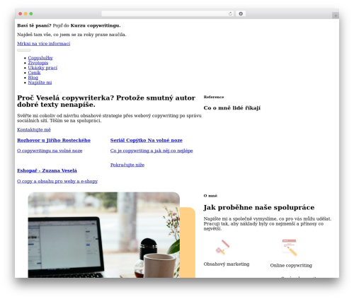MJ Theme WordPress theme design - vesela-copywriterka.cz